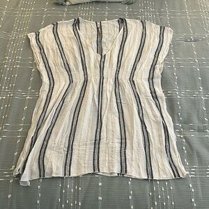 Becca by Rebecca Virtue Swimsuit Cover-Up black white gold